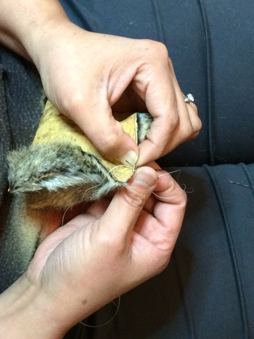 My first sewing of the squirrels 